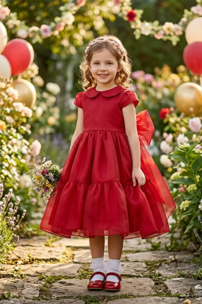 Girl Red Dress