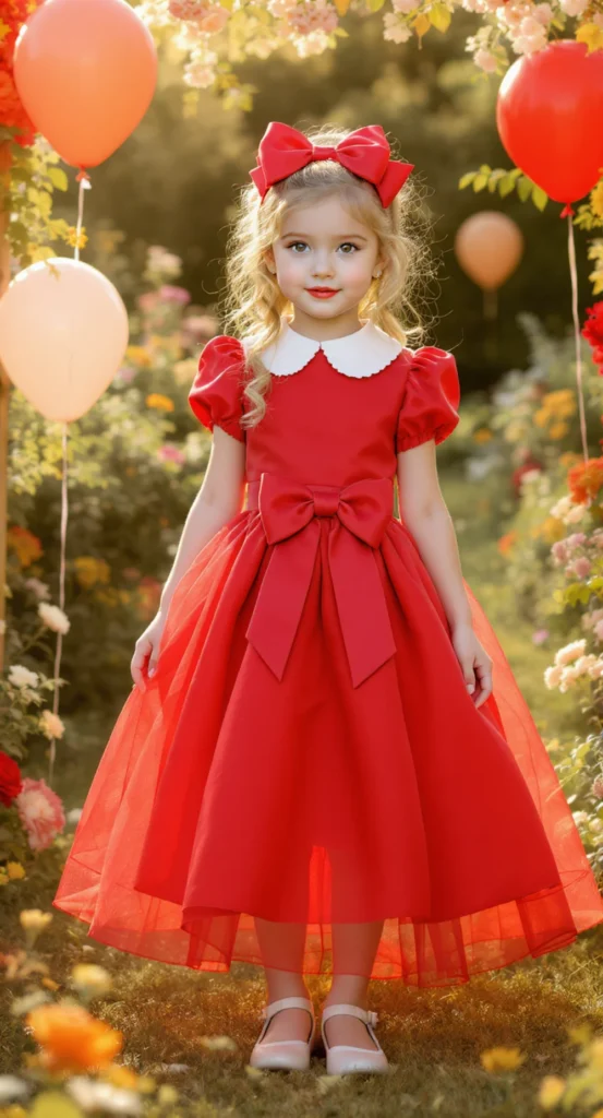 Girl Red Dress