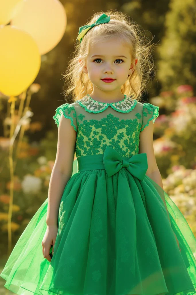 Green Dresses For Kids