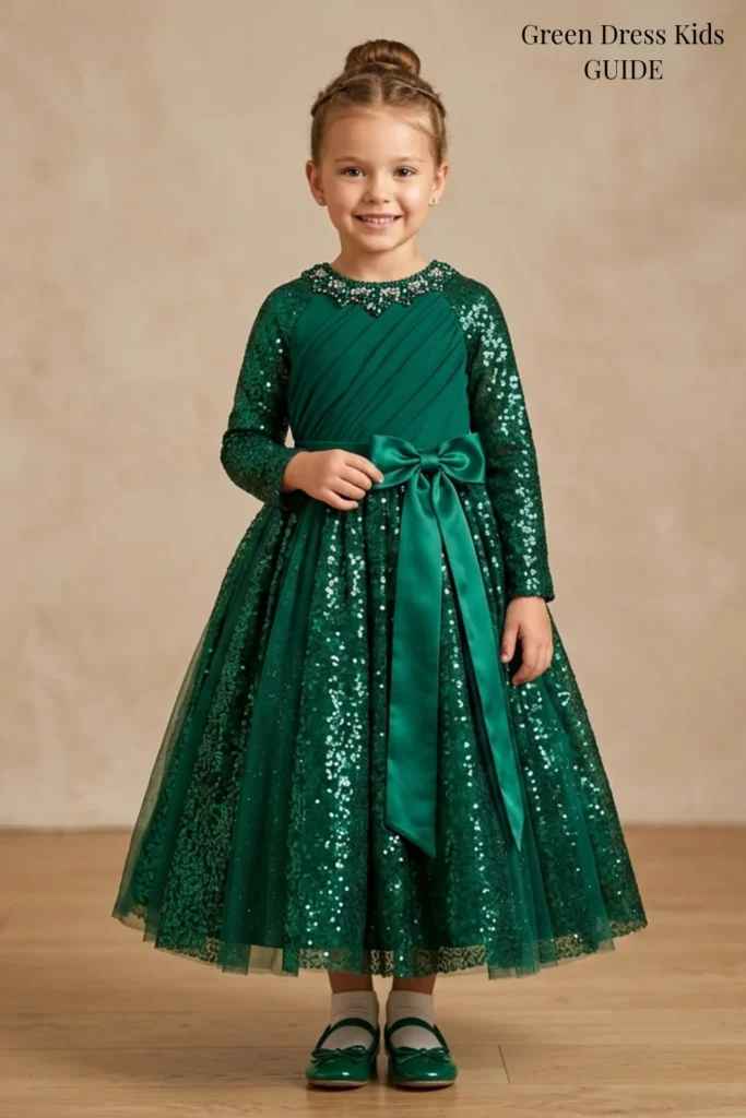 Green Dress Kids