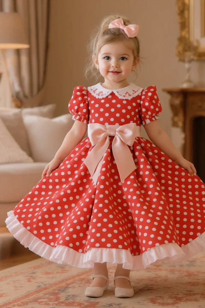 Polka Dot Dress For Kids