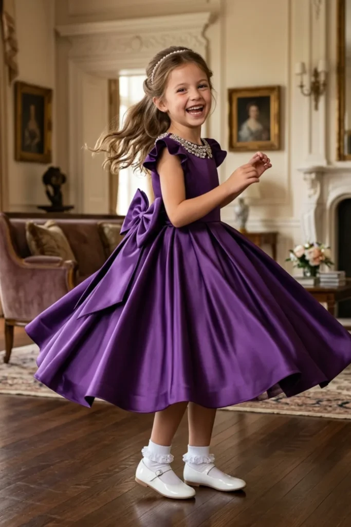 Purple Dresses For Kids