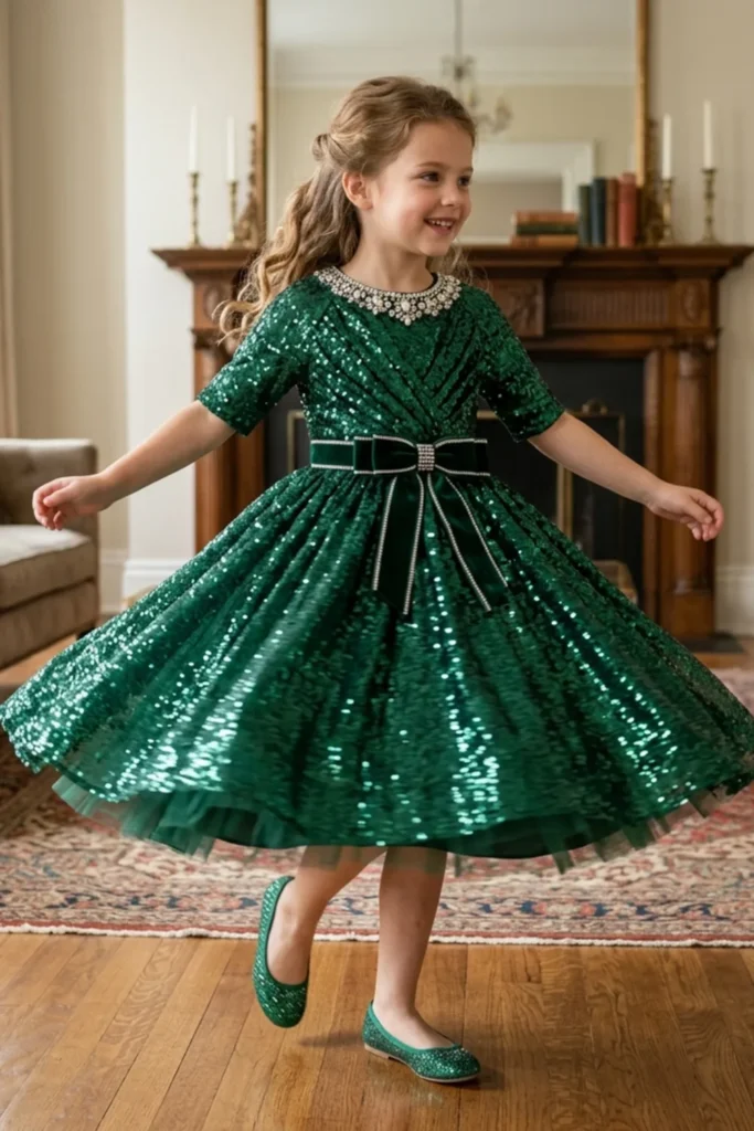 Green Dress Kids