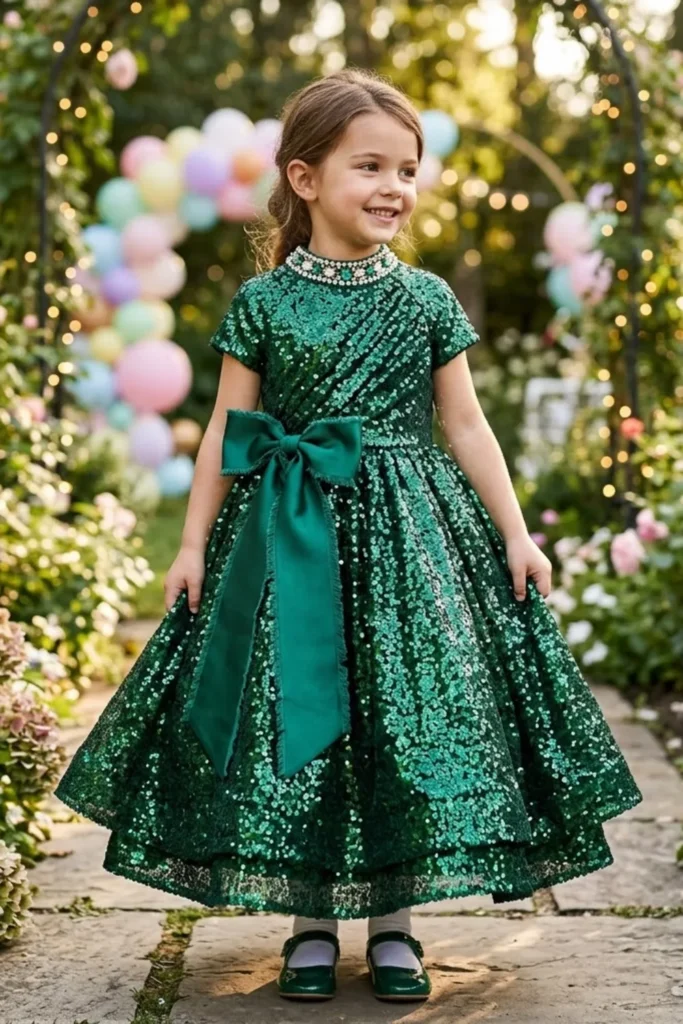 Green Dress Kids