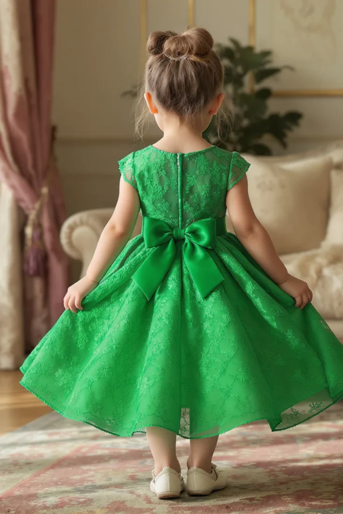 Girl Green Dress
