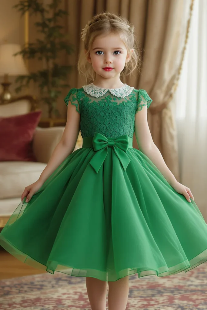 Green Dresses For Kids