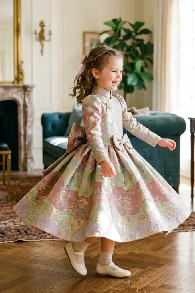 Kids Brocade Dress