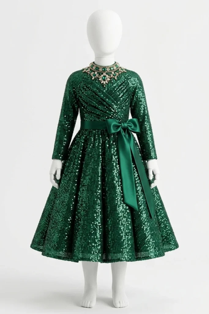 Green Dress Kids