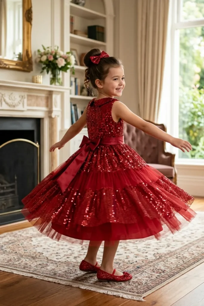 Girls Red Dress