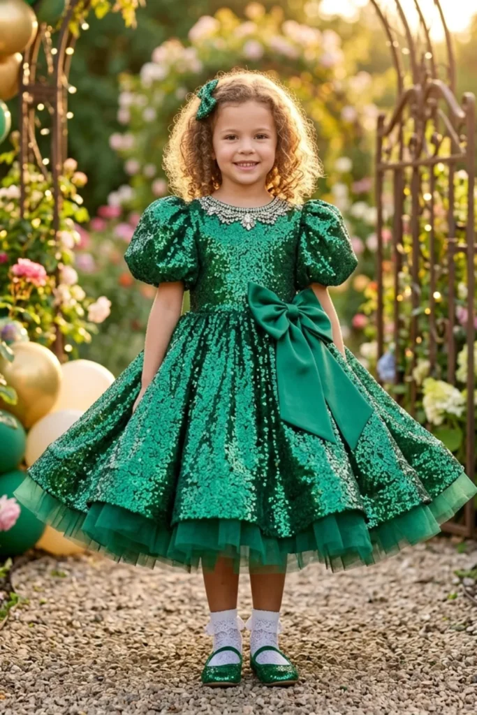 Green Dress Kids