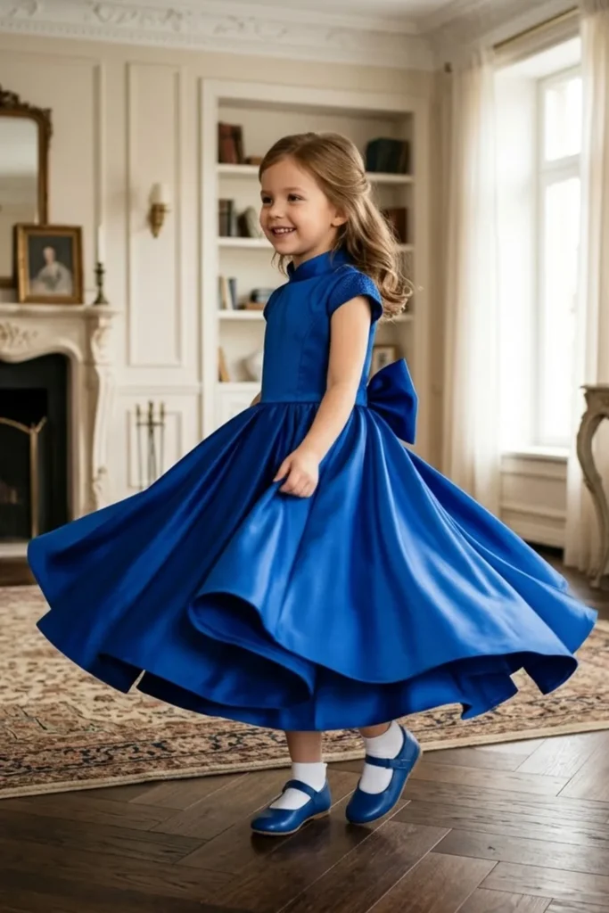 Royal Blue Dress For Kids