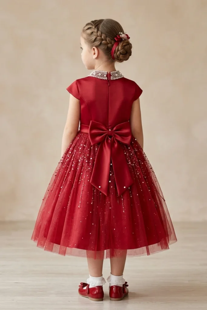 Cute Red Dress For Kids