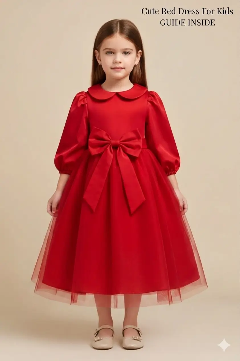 Cute Red Dress For Kids