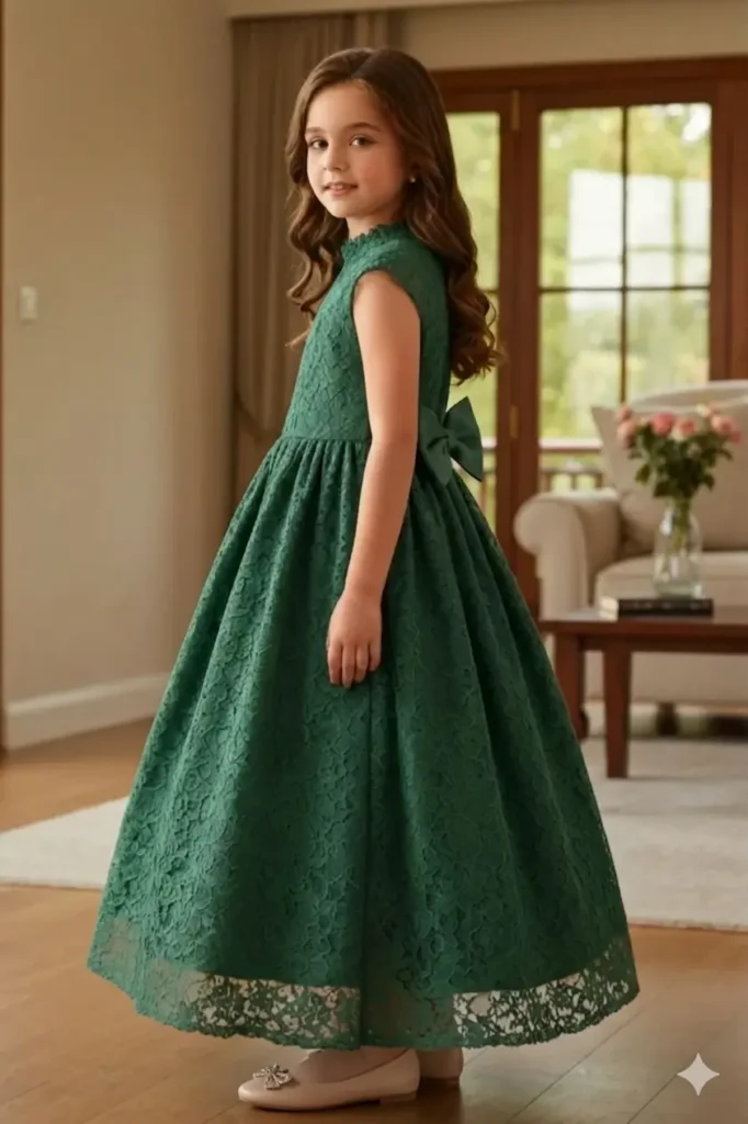 Girl Green Dress