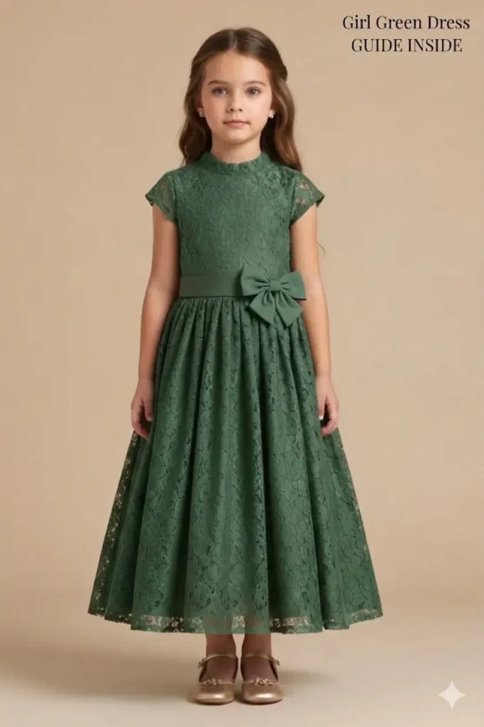 Girl Green Dress