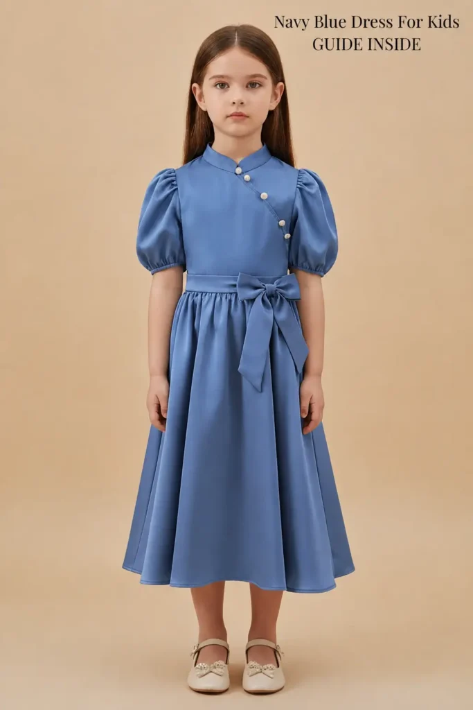 Navy Blue Dress For Kids