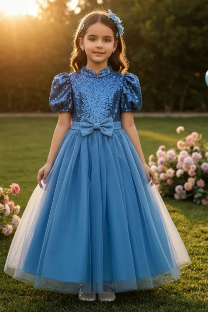 Blue Dresses For Kids