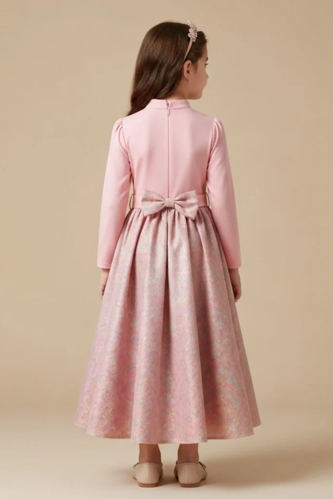 Brocade Gown Style For Kids