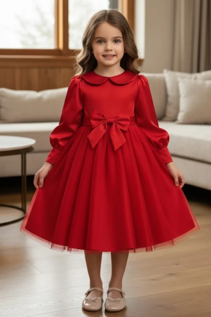 Cute Red Dress For Kids