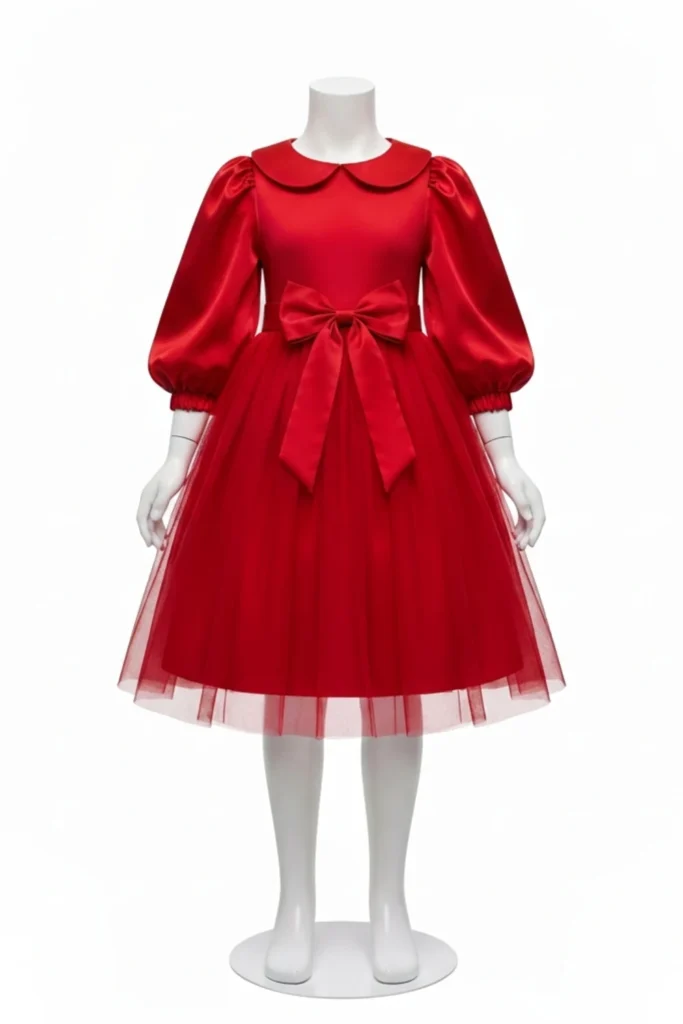 Cute Red Dress For Kids