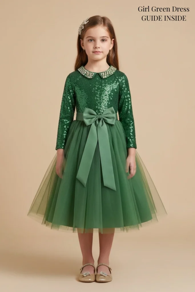 Girl Green Dress