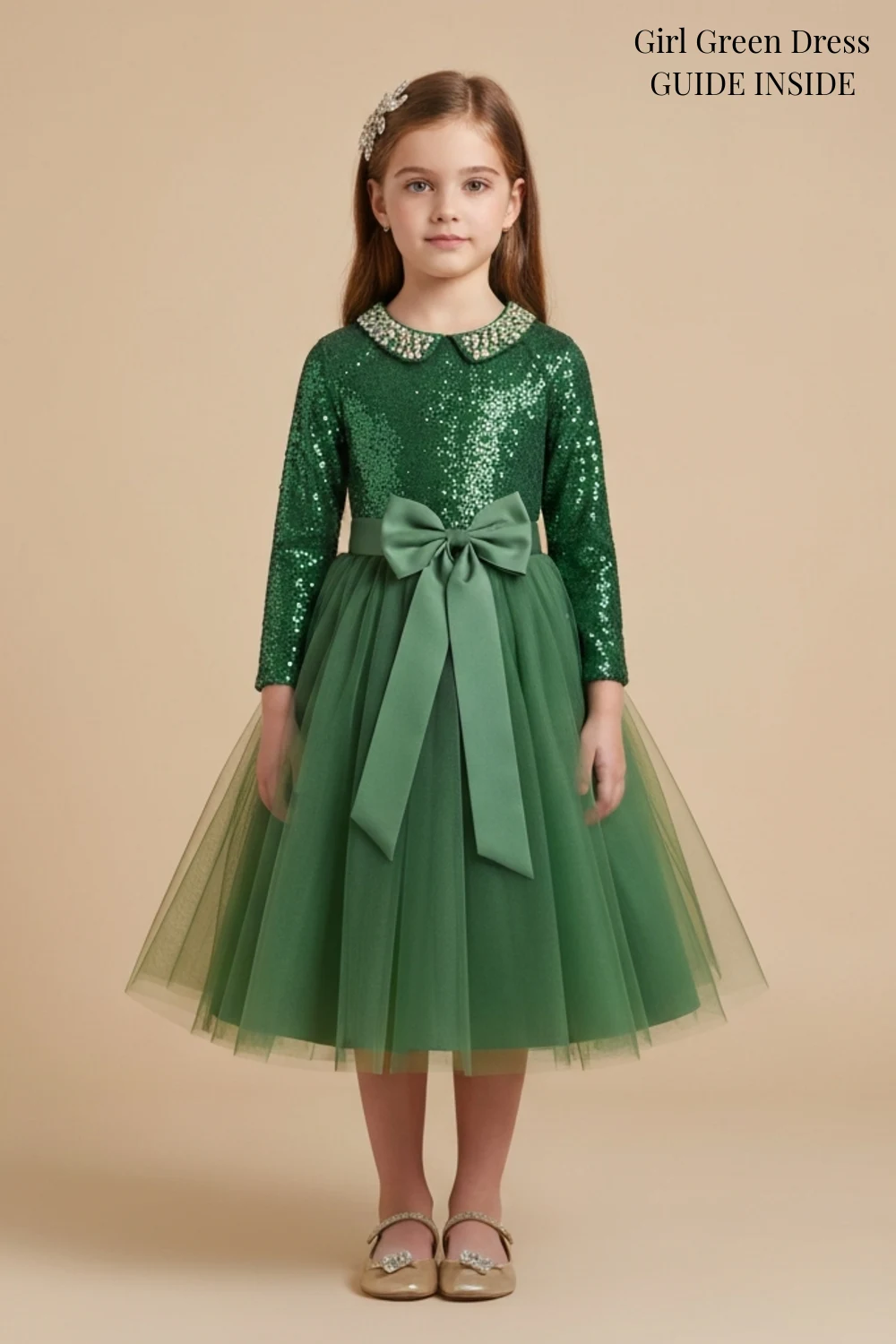 Girl Green Dress