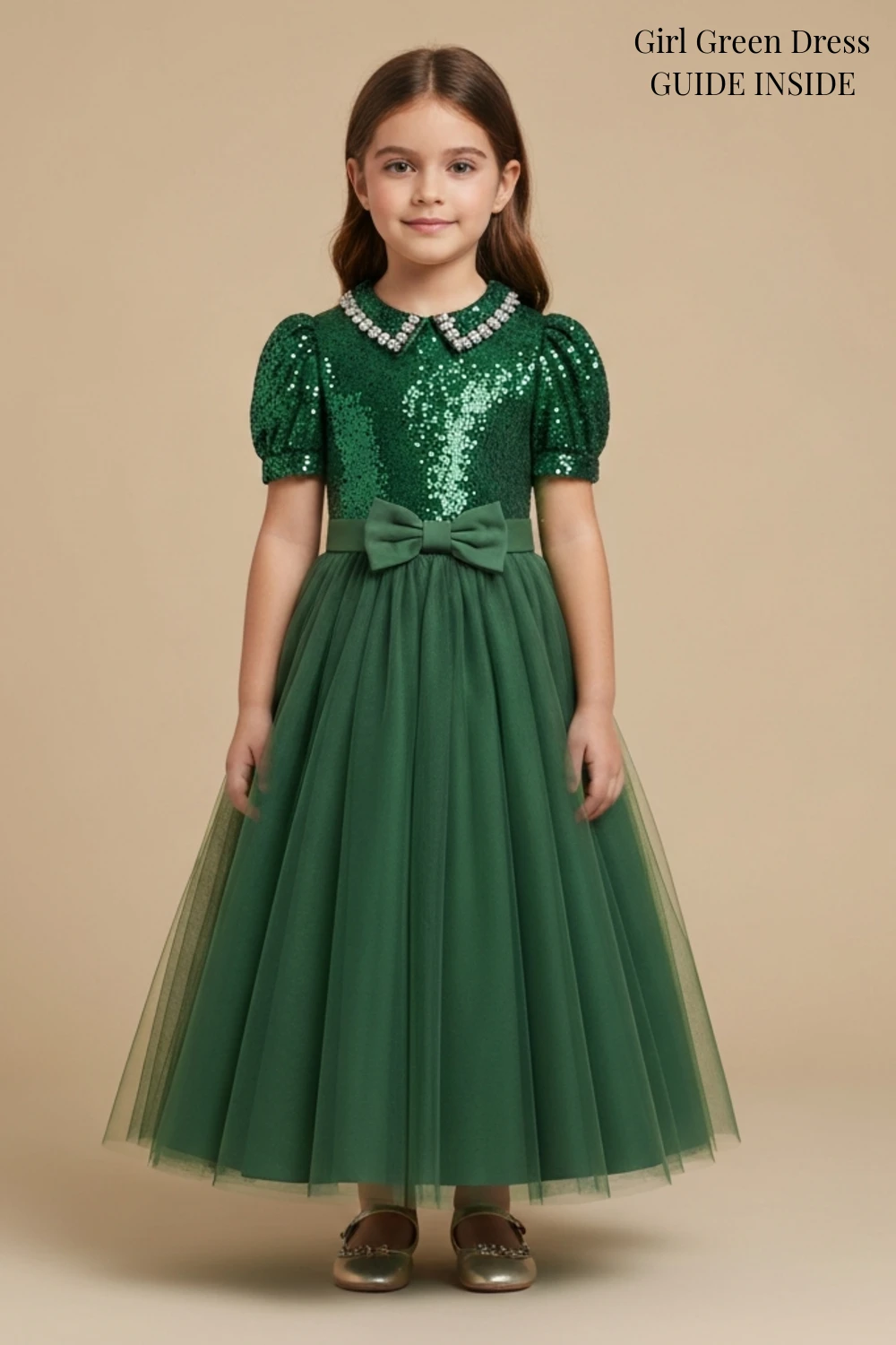 Girl Green Dress