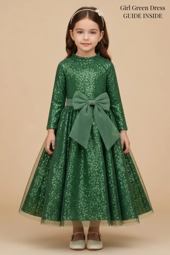 Girl Green Dress