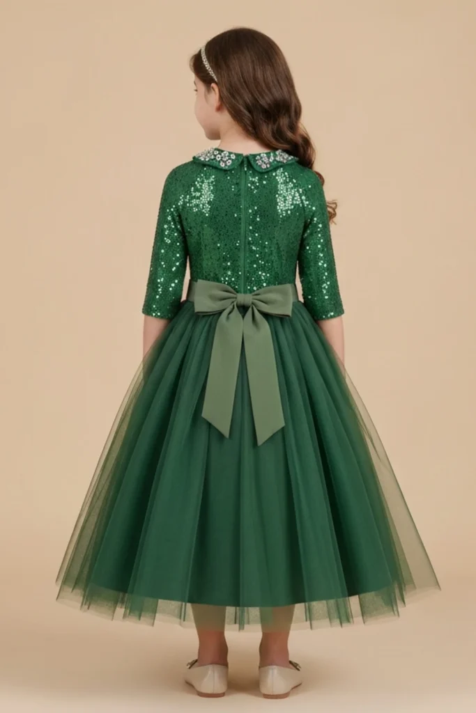 Girl Green Dress