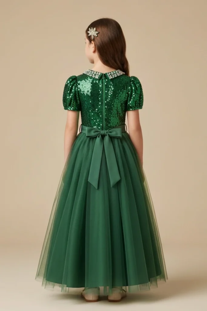 Girl Green Dress