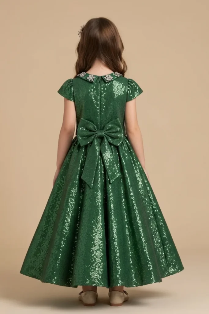 Girl Green Dress 