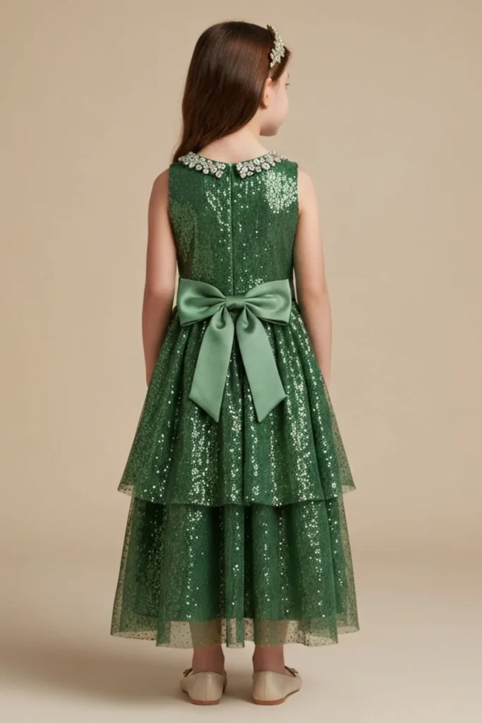 Girl Green Dress