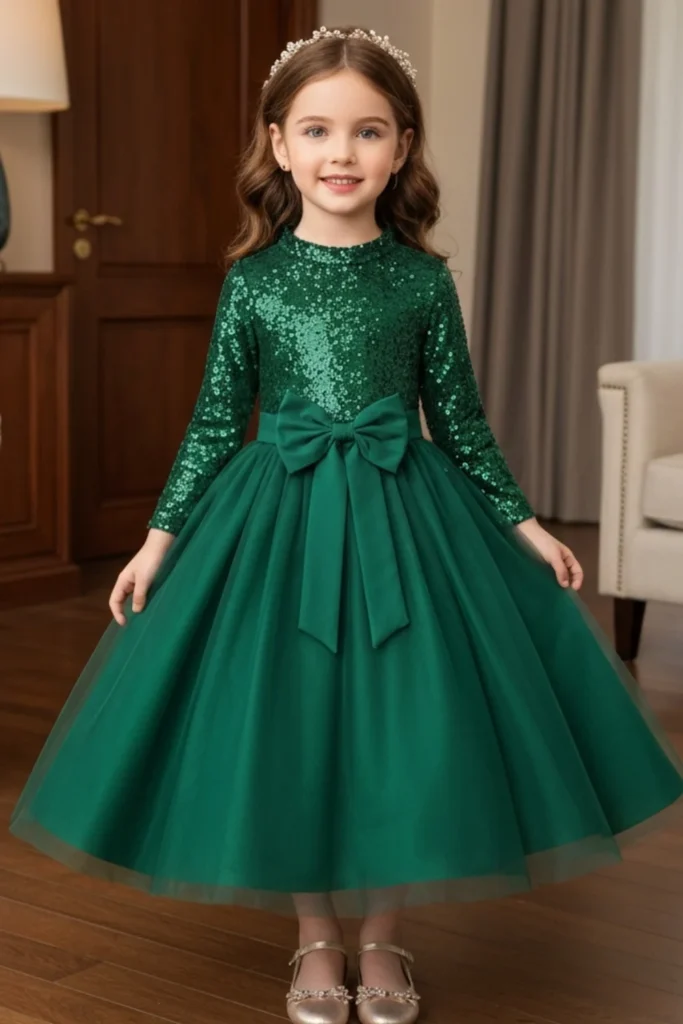 Girl Green Dress