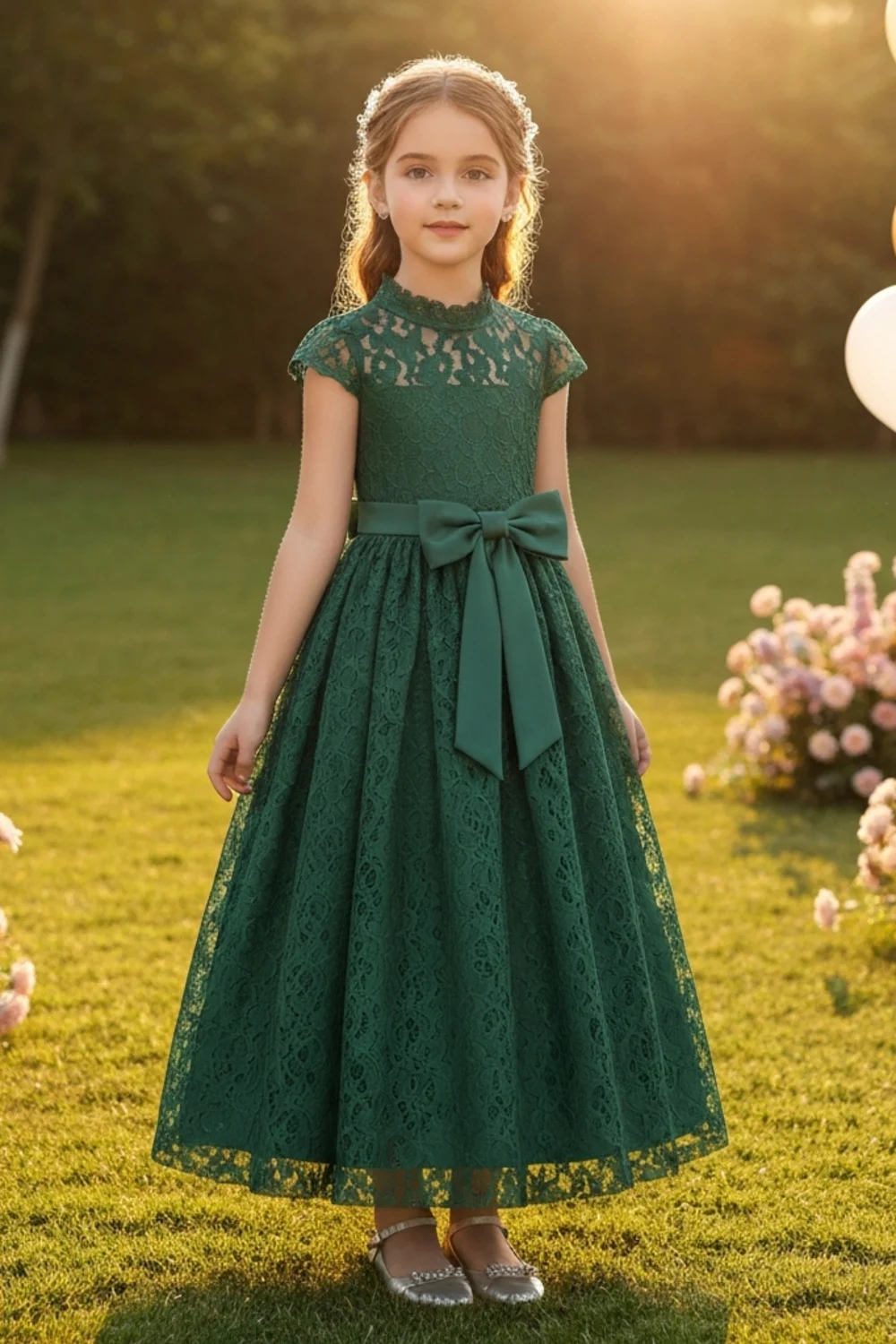 Girl Green Dress