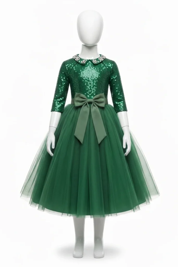 Girl Green Dress