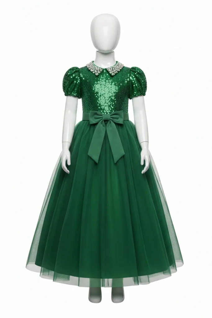 Girl Green Dress