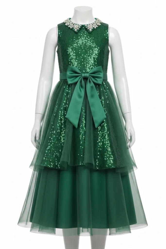 Girl Green Dress