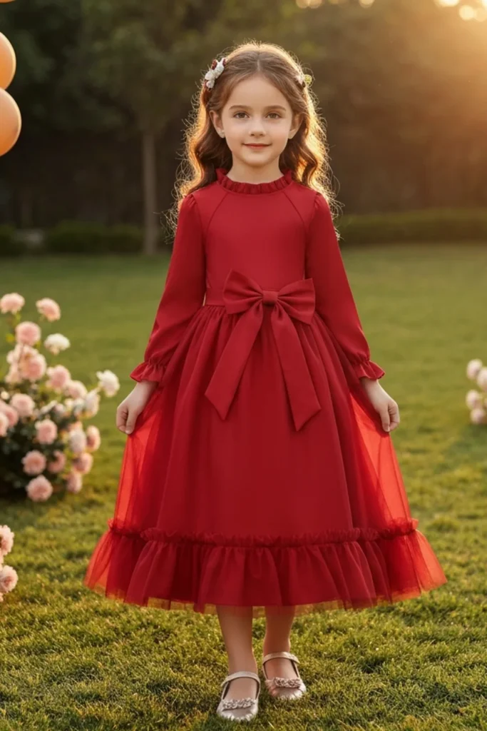Girl Red Dress