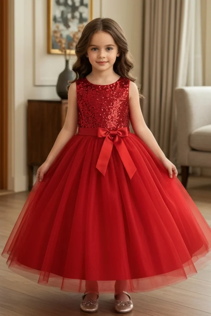 Girls Red Dress