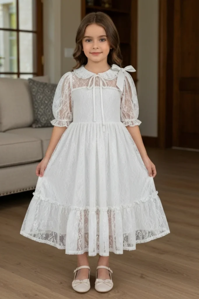 Girls White Dress