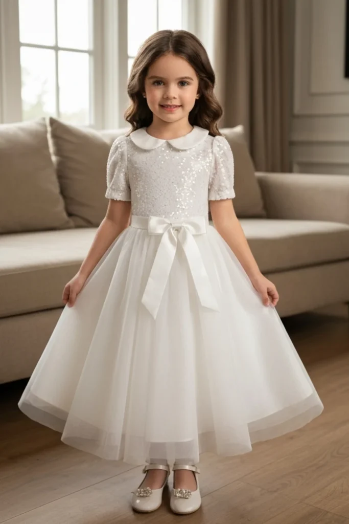 Girls White Dress