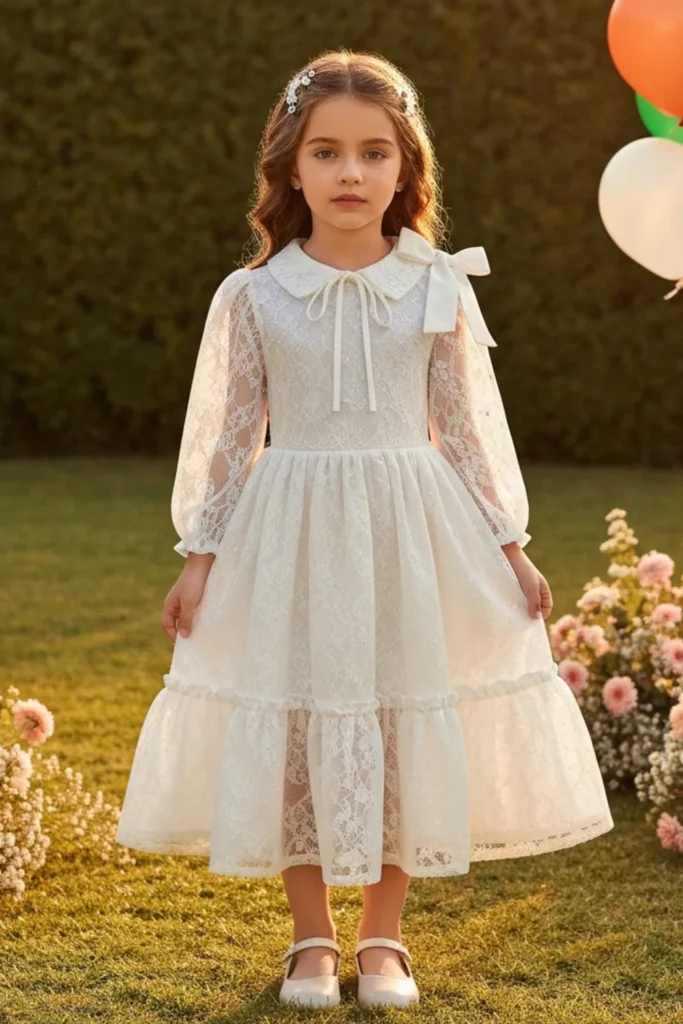 Girls White Dress