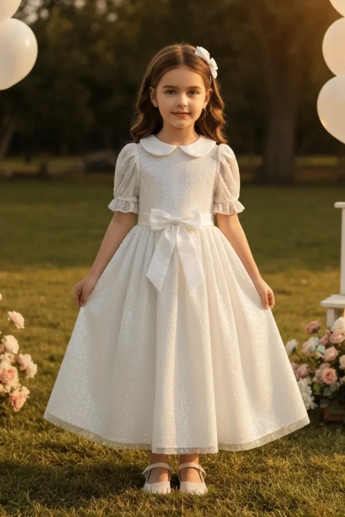 Girls White Dress