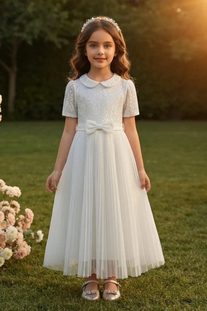 Girls White Dress