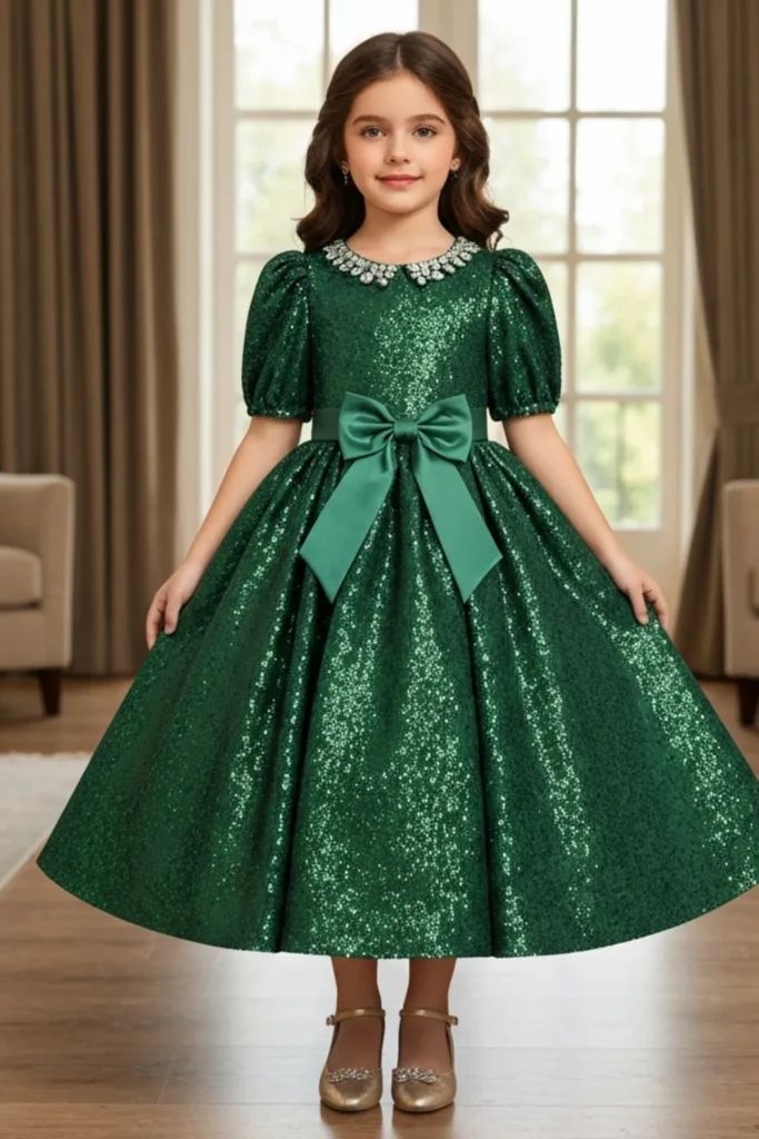 Green Dress Kids