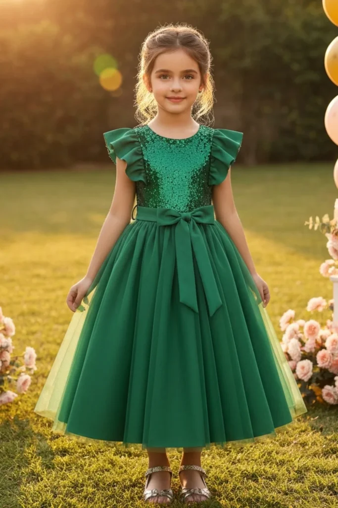 Green Dress Kids