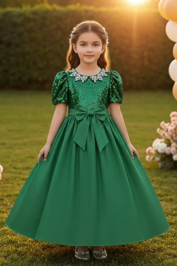 Green Dress Kids