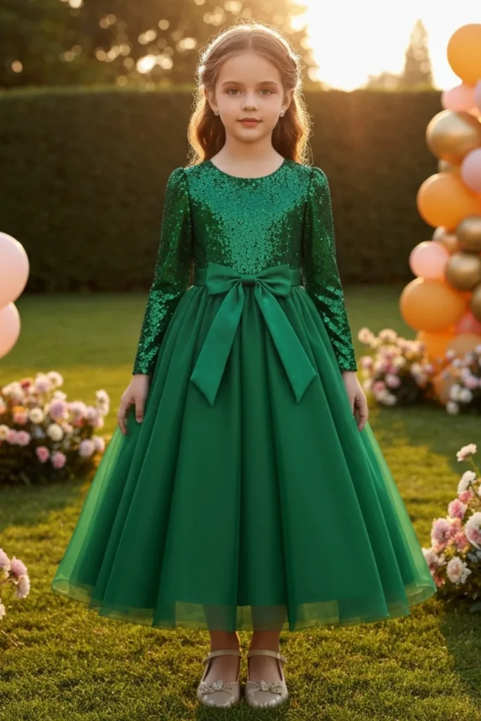 Green Dress Kids