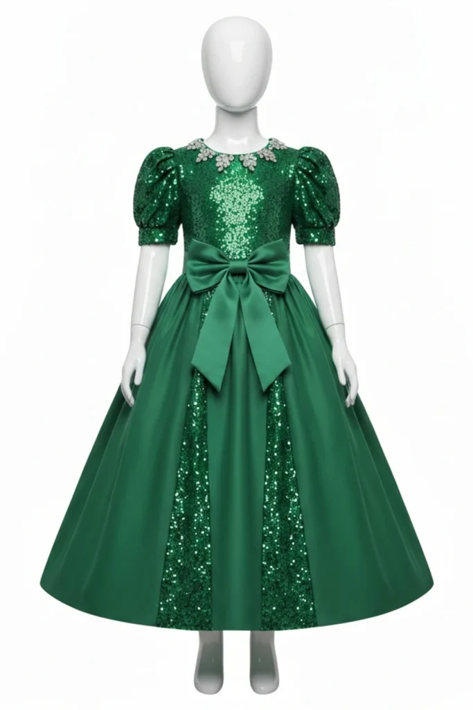 Green Dress Kids