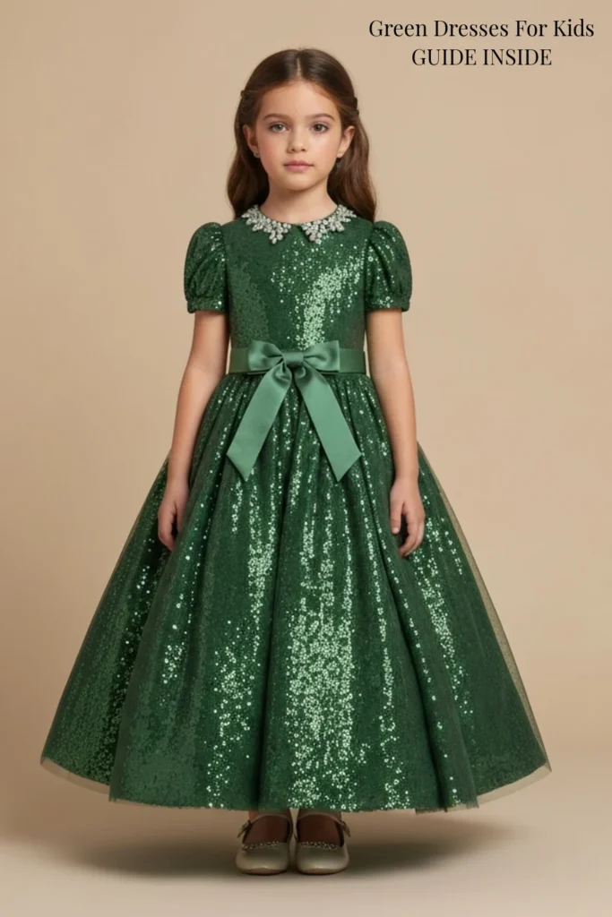 Green Dresses For Kids